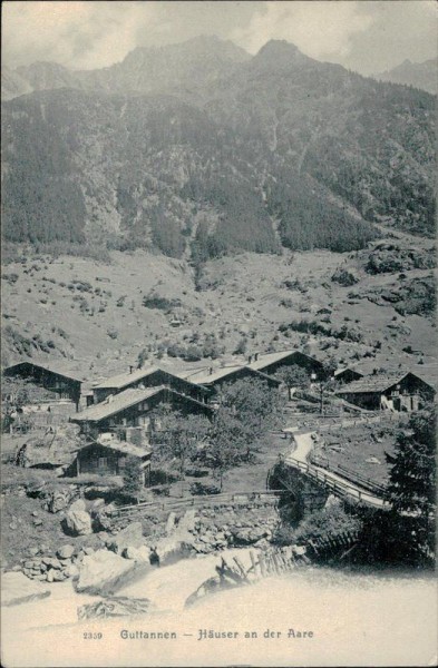 Guttannen - Häuser an der Aare Vorderseite