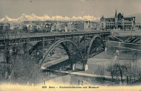 Kirchenfeldbrücke und Museum, Bern Vorderseite