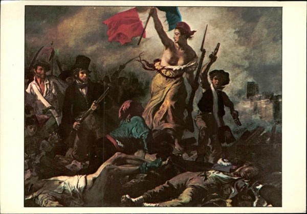 die Freiheit führt das Volk an, Delacroix Vorderseite