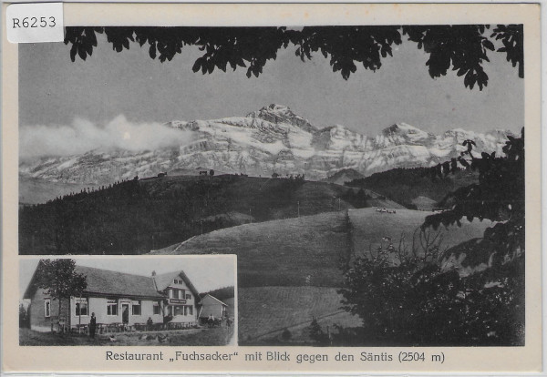 Degersheim - Restaurant Fuchsacker mit Blick gegen den Säntis