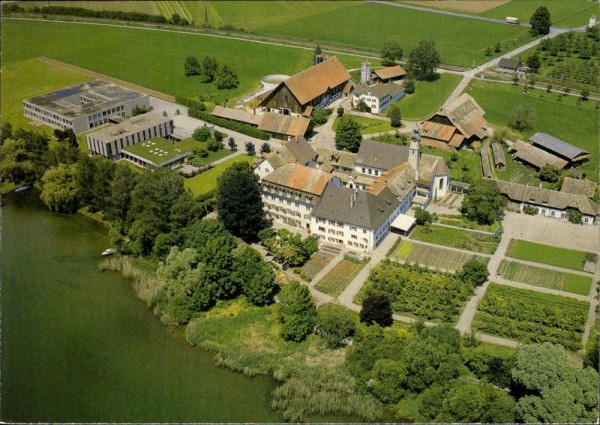 Bollingen, Abtei Mariazell und Mädcheninternat Wurmsbach,  Flugaufnahme Vorderseite