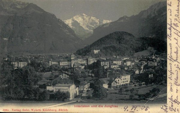 Interlaken mit Jungfrauen Vorderseite