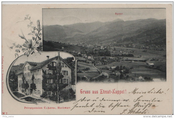 Ebnat-Kappel, Gruss aus - Privatpension U. Aerner, Hochwacht