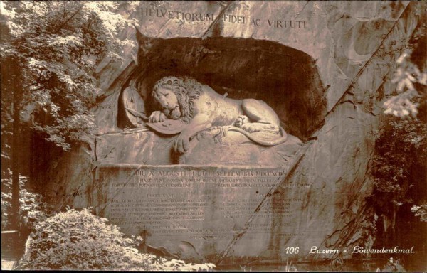 Luzern - Löwendenkmal Vorderseite