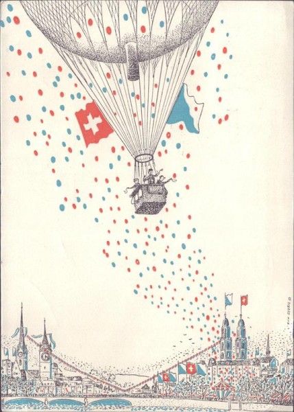 Zürifäscht 1953, Ballonflug Vorderseite