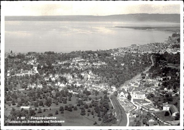 Fliegeraufnahme Goldach und Bodensee Vorderseite