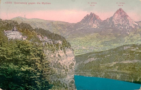 Seelisberg gegen die Mythen vor 1912 Vorderseite