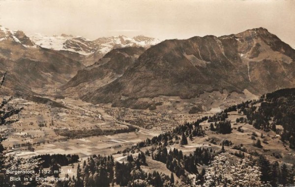 Bürgenstock. Blick in`s Engelbergertal Vorderseite