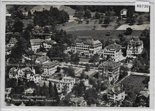 Fliegeraufnahme Sanatorium St. Anna Luzern - Luftbild Alpar O. Wyrsch