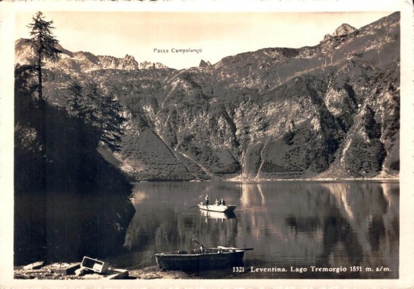 Leventina. Lago Tremorgio Vorderseite