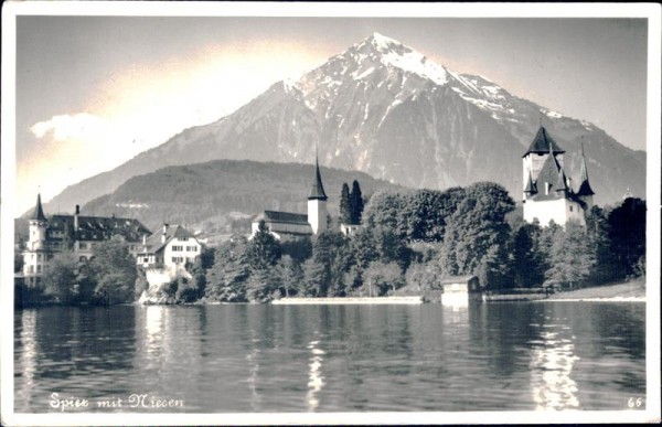 Spiez mit Niesen. Vorderseite
