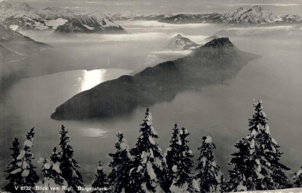 Blick vom Rigi. Bürgenstock. 1948 Vorderseite