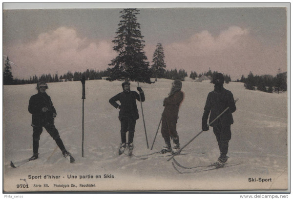 Sport d'hiver - Une partie en Skis - Ski-Sport im Jura