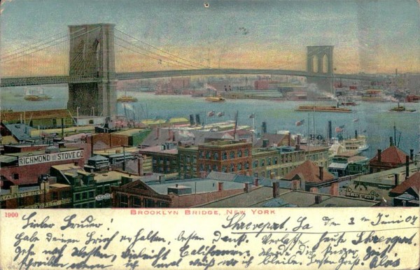 Brooklyn Bridge, New York Vorderseite