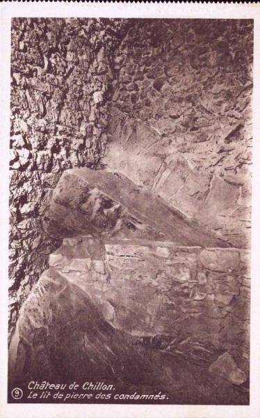 Château de Chillon - Le lit de pierre des condamnés