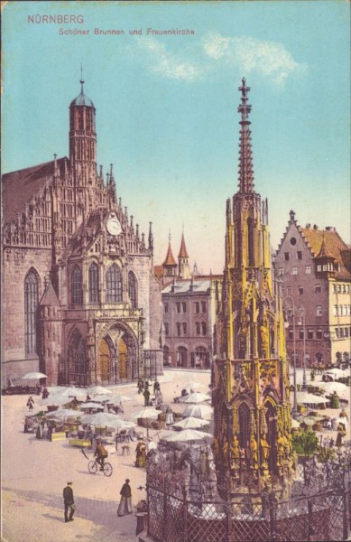 Nürnberg, Schöner Brunnen und Frauenkirche