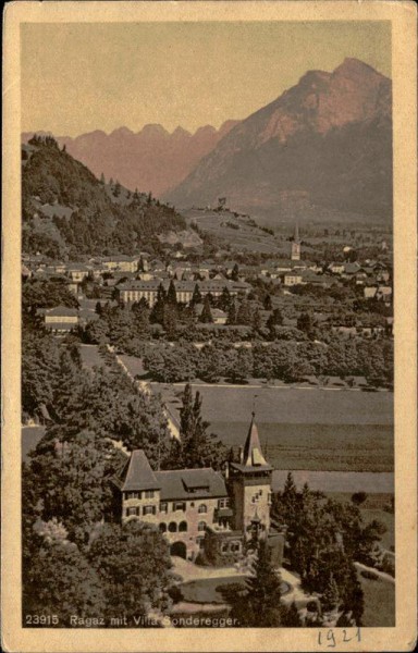 Bad-Ragaz mit Villa Sonderegger Vorderseite