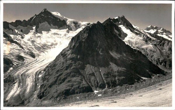 Eggishorn, Blick gegen Aletschhorn und Jungfrau Vorderseite