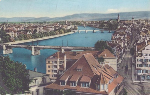 Basel: Die Drei Rheinbrücken Vorderseite