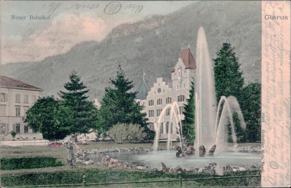 Glarus, Neuer Bahnhof Vorderseite
