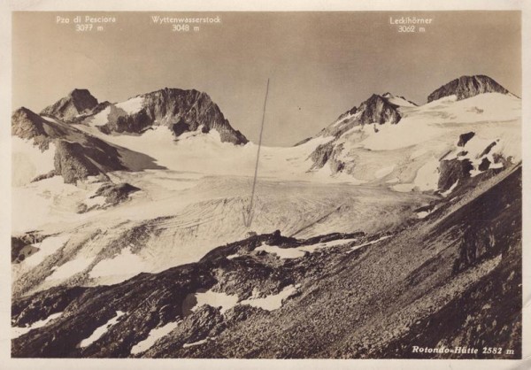 Rotondo-Hüte, Pzo di Pesciora, Wytwasserstock, Leckihörner Vorderseite