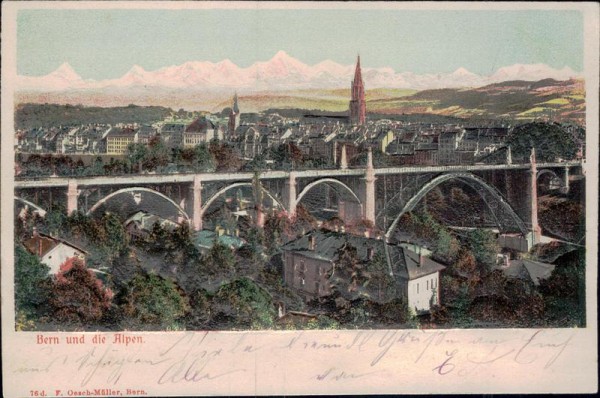 Bern und die Alpen Vorderseite