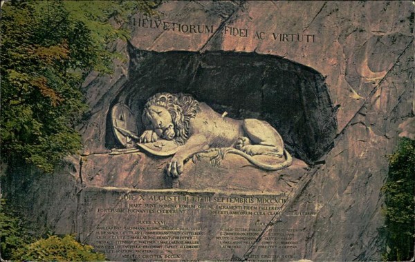 Luzern/Löwendenkmal Vorderseite