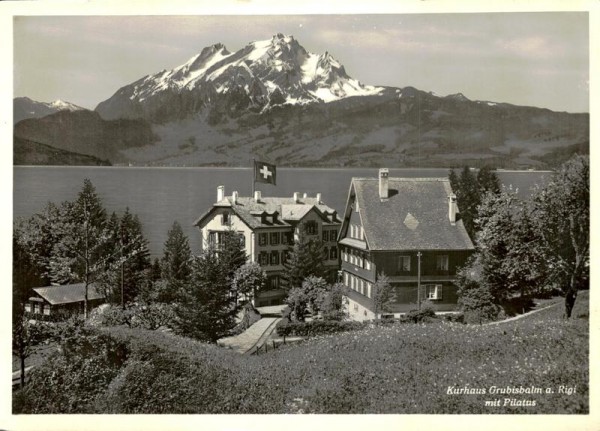 Kurhaus Grubisbalm a. Rigi mit Pilatus Vorderseite