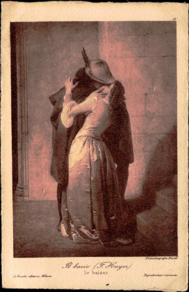 Il bacio, Hayez Vorderseite