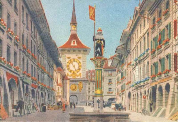 Bern - Kramgasse und Zeitglockenturm