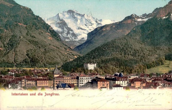 Interlaken und die Jungfrau Vorderseite