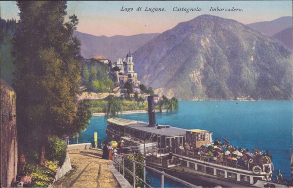 Lago di Lugano. Castagnola. Imbarcadero.