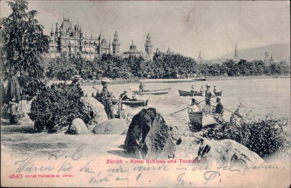 Zürich - Rotes Schloss und Tonhalle Vorderseite