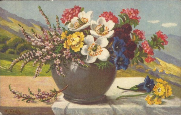 W.Früh, Blumen Vorderseite