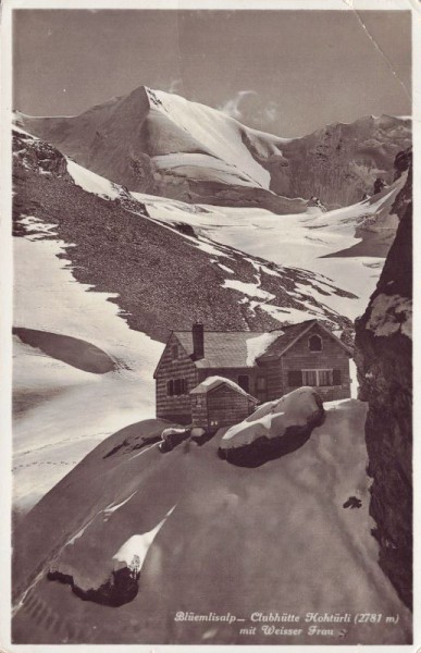 Blüemlisalp - Clubhütte Kohtürli (2781m) mit Weisser Frau