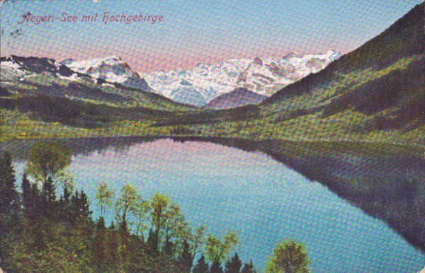 Ägeri-See mit Hochgebirge