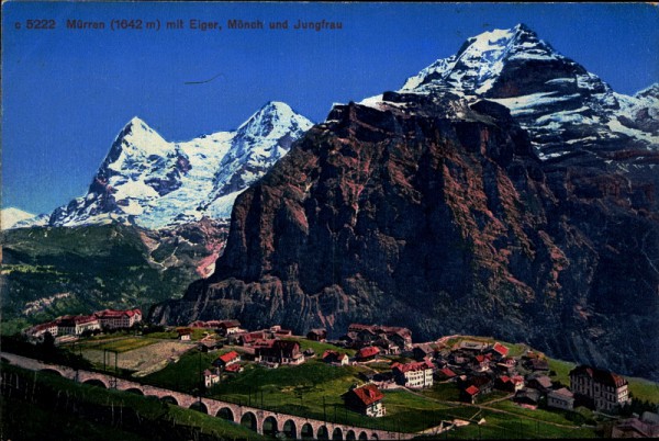 Mürren mit Eiger, Mönch und Jungfrau