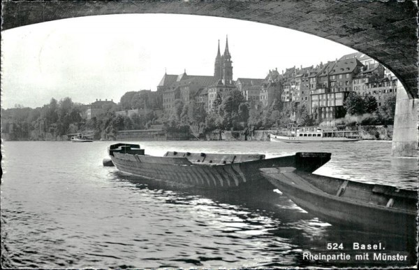 Basel/Rheinpartie mit Münster Vorderseite