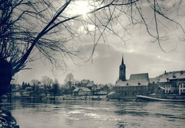 Büren an der Aare. Oberstädtchen von Norden Vorderseite