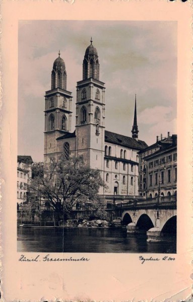 Zürich. Grossmünster. 1939 Vorderseite