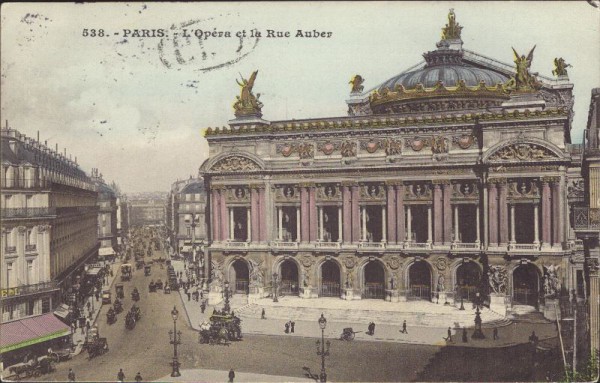 Paris, l'opéra et la rue auber