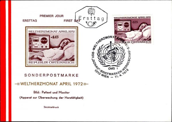 Weltherzmonat April 1972 Vorderseite