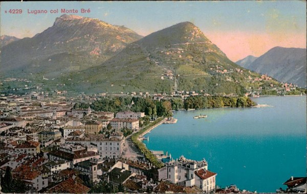 Lugano col Monte Bré Vorderseite