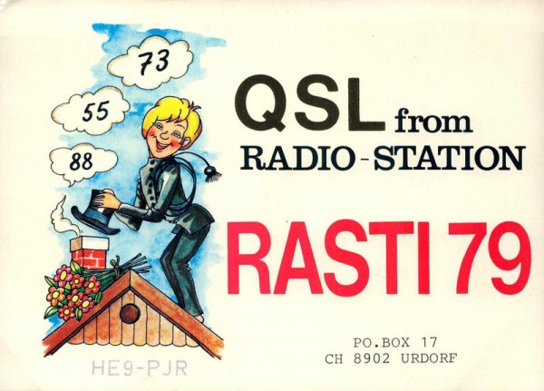 QSL- Karte, Rasti 79, Urdorf Vorderseite