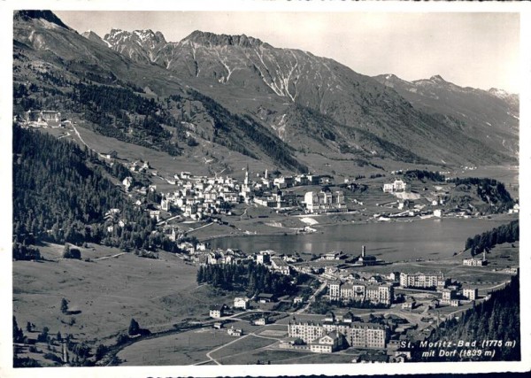 St. Moritz-Bad mit Dorf Vorderseite