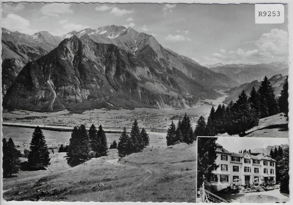 Blick vom Kurhaus Alvier auf Rheintal, Falknis u. Bündnerberge
