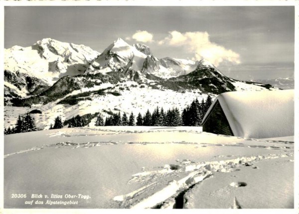 Blick v. Iltios Ober-Togg. auf das Alpsteingebiet Vorderseite