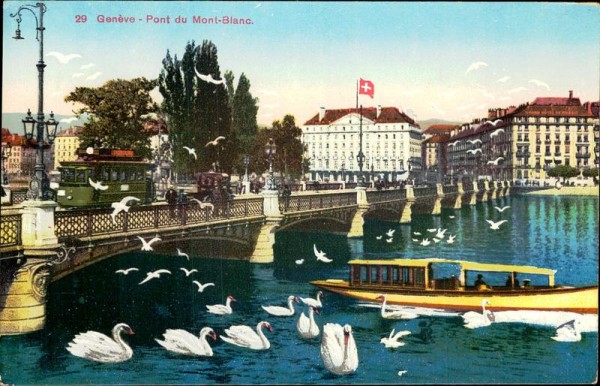 Genève - Pont du Mont Blanc. Vorderseite