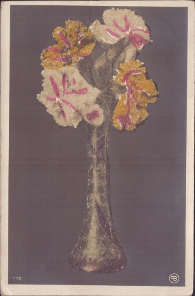 Sandbild Vase mit Blumen