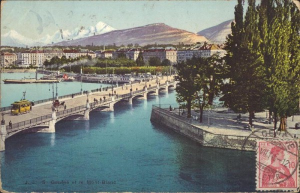 Genève et le Mont-Blanc. Vorderseite